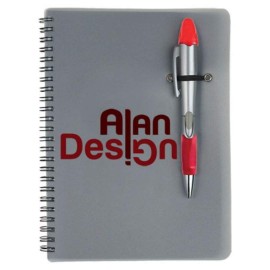 Custom Engraved Silver Champion/Notebook Combo - Red