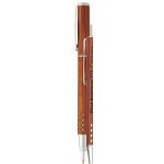 Legacy Genuine Rosewood w/ Satin Silver Brass Rollerball Pen Custom Imprinted