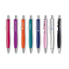 Lacquer Coated Brass Click Metal Pen Logo Branded  Lacquer Coated Brass Click Metal Pen Logo Branded