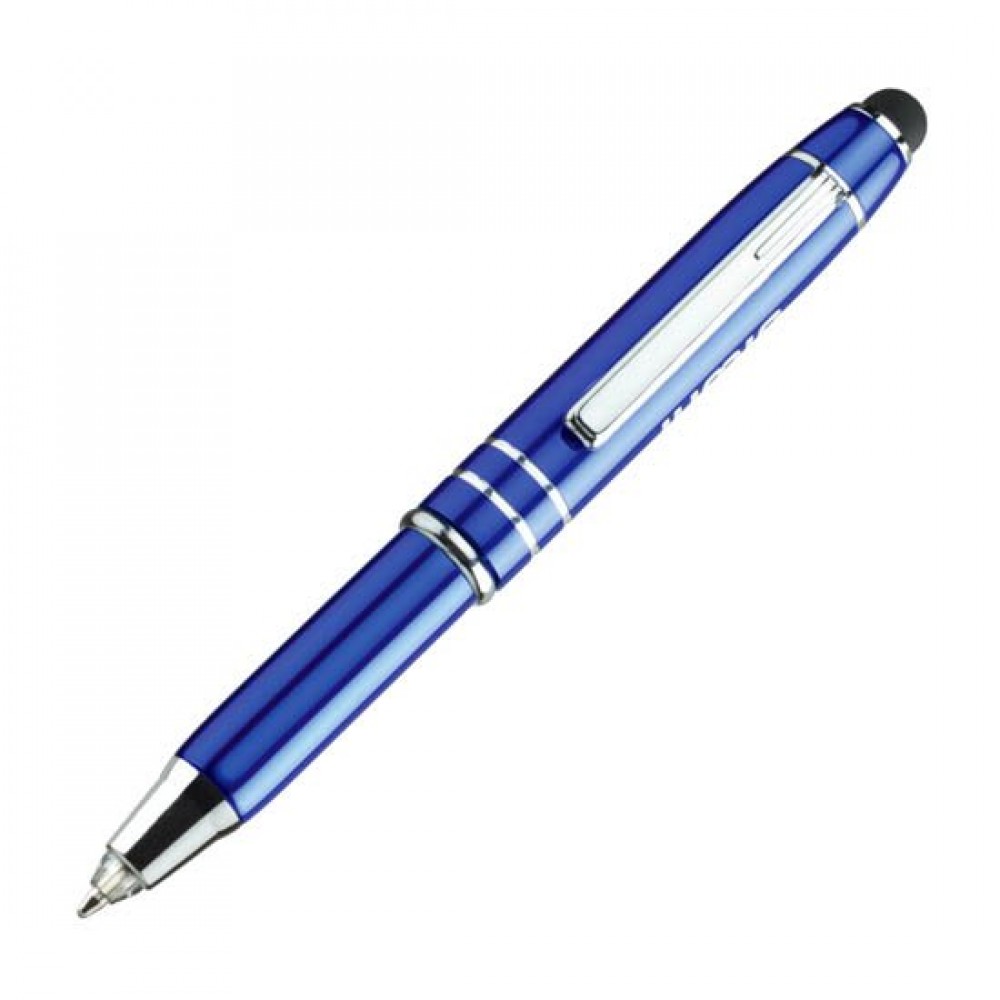Reveal Metal Stylus Pen - Blue Custom Imprinted Reveal Metal Stylus Pen - Blue Custom Imprinted