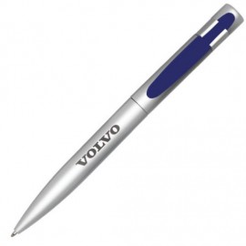 Logo Branded Harmony Pen - Silver/Blue