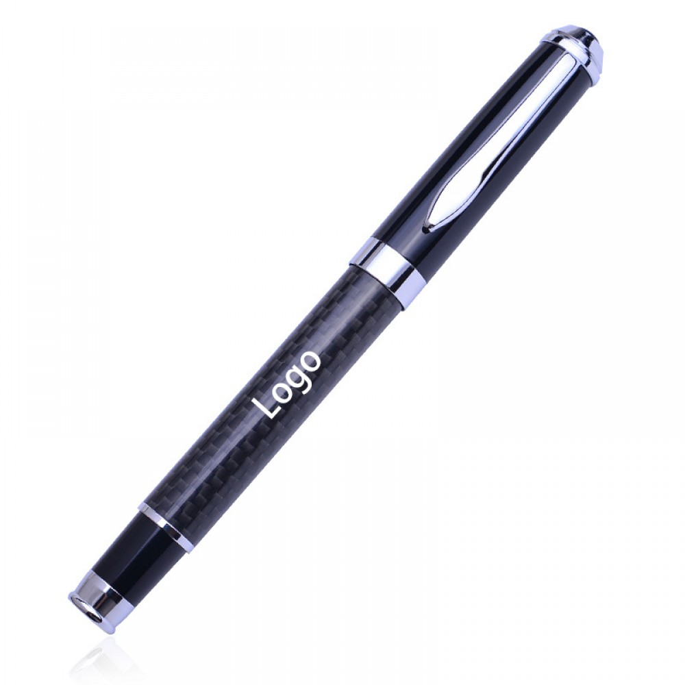 Metal Signature Pen with Carbon Fiber Pen Tube Custom Engraved