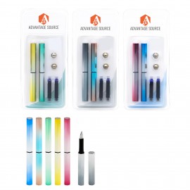 Custom Engraved Magnetic Fountain Pen Plastic Barrel Iridium Nib Fun Design