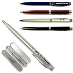 Logo Branded 3-In-1 Ballpoint Pen with Laser Pointer & LED Flashlight