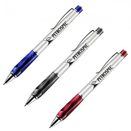 Ersilia Satin Chrome Finish Ballpoint Pen Logo Branded
