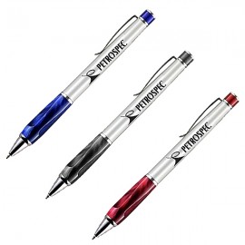 Custom Imprinted Ersilia Satin Chrome Finish Ballpoint Pen