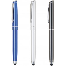 Logo Branded Mercury II Series Blue Dual Function Blue Stylus/ Roller Pen  Logo Branded Mercury II Series Blue Dual Function Blue Stylus/ Roller Pen