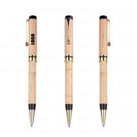 Custom Imprinted Elegant Twisted Action Nature Wood Pen  Custom Imprinted Elegant Twisted Action Nature Wood Pen