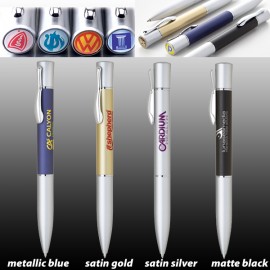 Custom Imprinted Black Enamel Brass Roller-Ball Pen & Stylus  Custom Imprinted Black Enamel Brass Roller-Ball Pen & Stylus