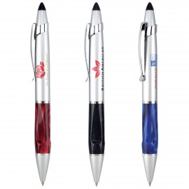 Media - Acrylic Resin Twist Action Ballpoint Pen with PDA Stylus Custom Imprinted