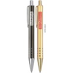 Logo Branded Frankfurt Collection Click Action Ballpoint Pen w/ Electroplated Finish