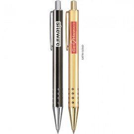 Logo Branded Frankfurt Collection Click Action Ballpoint Pen w/ Electroplated Finish  Logo Branded Frankfurt Collection Click Action Ballpoint Pen w/ Electroplated Finish