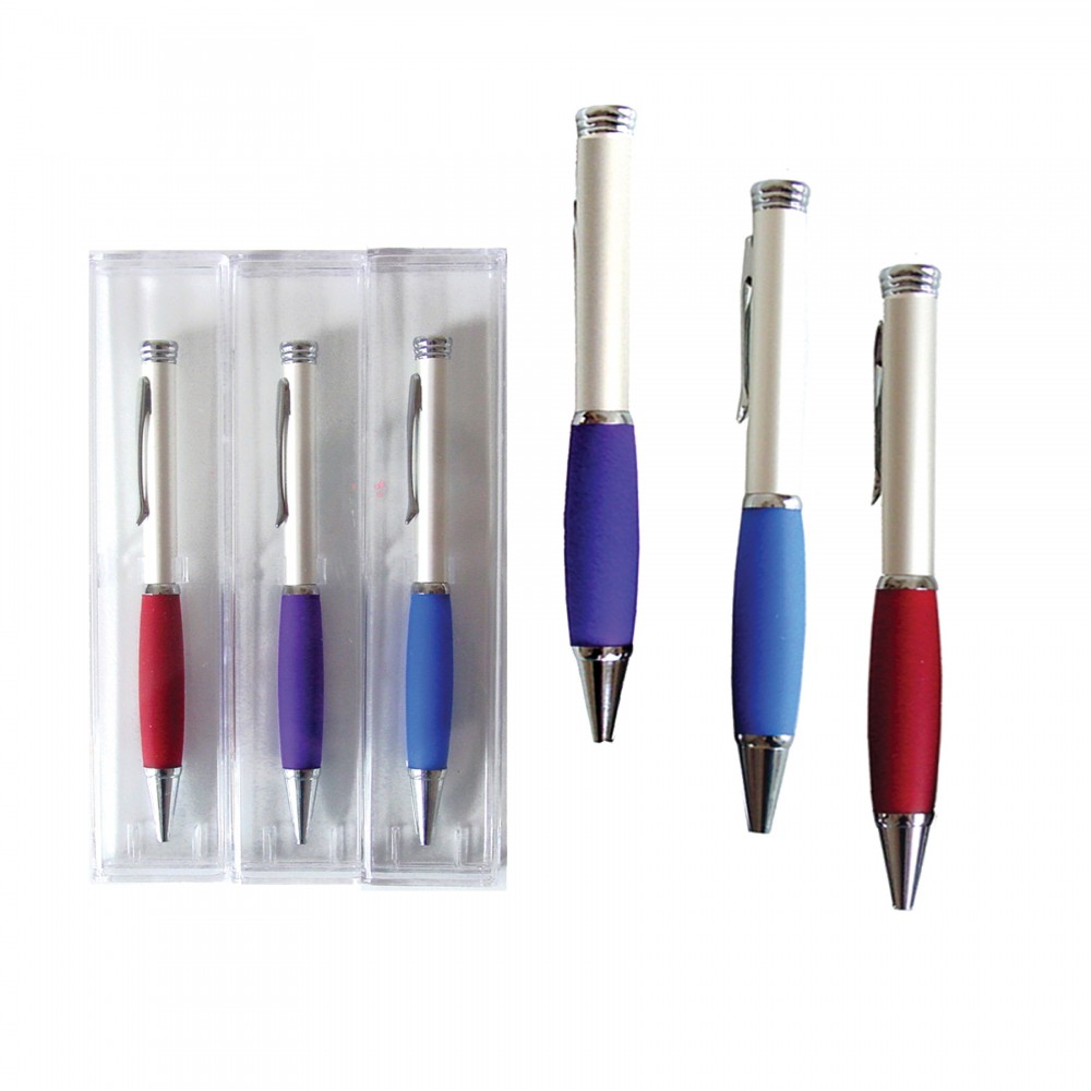 Logo Branded Metallic Ball Point Pen w/ Box Logo Branded Metallic Ball Point Pen w/ Box