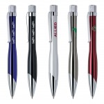 Freya-II Ballpoint Pen w/Silver Accents & Lacquer Finish Custom Imprinted