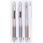 Custom Engraved Multifunction 4-in-1 Pad Grip Ballpoint Pen w/Stylus & Pencil