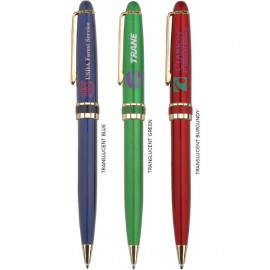 Emerald Twist Action Ballpoint Pen Custom Engraved