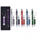 Custom Imprinted Tres-Chic/Chroma - Laser Engraved Metal Pen & Flashlight Gift Set