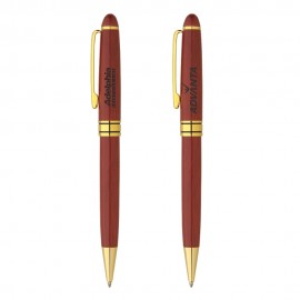 Custom Imprinted The Milano Blanc Rosewood Ballpoint Pen
