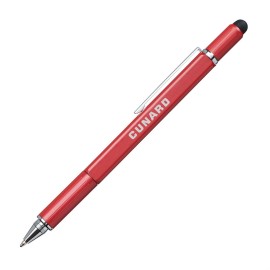 Custom Imprinted Roald Twist Ballpen with Stylus - Red  Custom Imprinted Roald Twist Ballpen with Stylus - Red