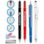 Logo Branded 5-in-1 Multi-Tool Stylus Pens