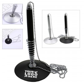 Counter Pen with Chain Custom Engraved