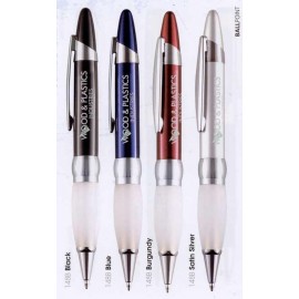 Jumbo Gripper Metallic Finish Ballpoint Pen w/ Silver Trim Custom Engraved