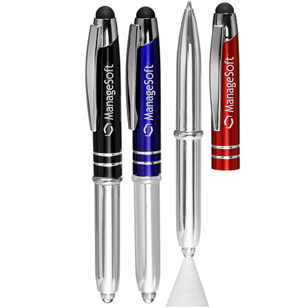 Custom Imprinted Custom Printed LED Stylus Pens