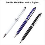 Custom Imprinted Seville Metal Pen with a Stylus.