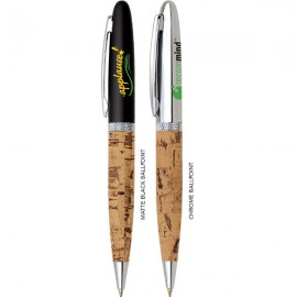 Wolfsburg Collection Twist Action Ballpoint Pen w/ Soft Cork Barrel Custom Imprinted
