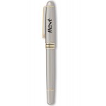 Logo Branded Metal Collection Cap Action Rollerball Pen w/ Heavy Brass Barrel