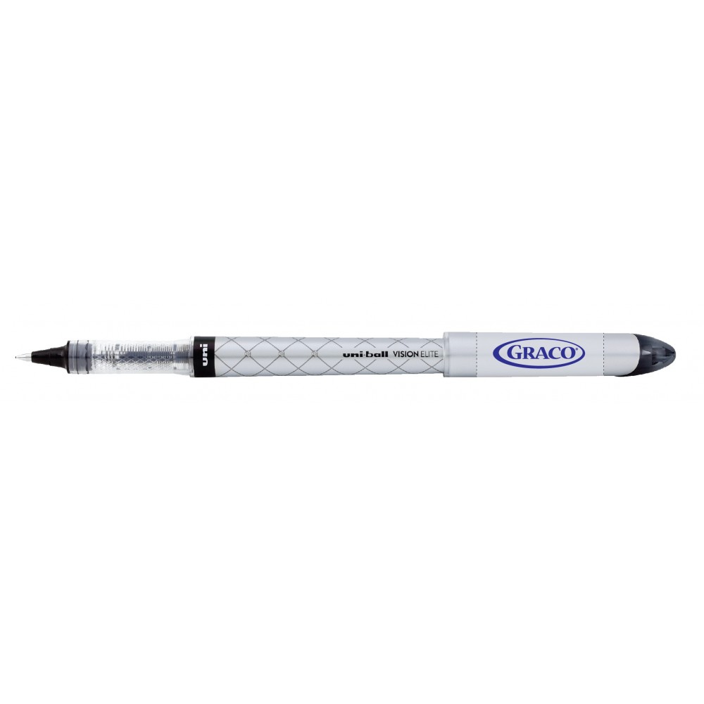 Uniball Vision Elite Designer Series Gel Pen Silver with Black Ink Custom Engraved