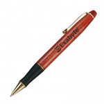 Modern Wooden Ballpoint Pen w/Rubber Grip Custom Imprinted