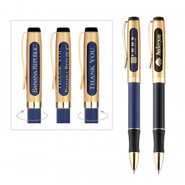 Logo Branded Metal Pen, Ballpoint pen, Twist action, Blue ink refill optional  Logo Branded Metal Pen, Ballpoint pen, Twist action, Blue ink refill optional