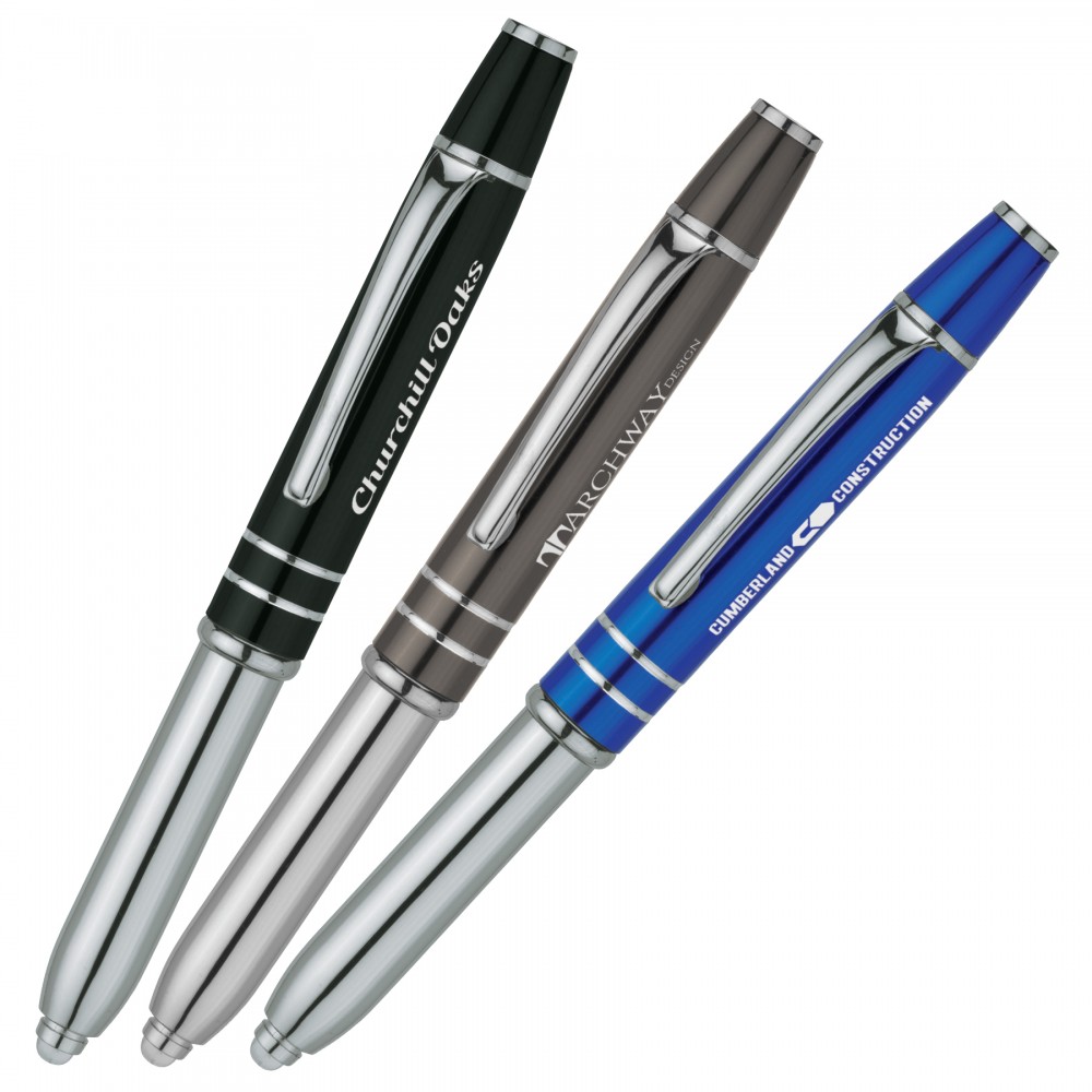 Captive Precision Stylus / Pen / LED Light Logo Branded Captive Precision Stylus / Pen / LED Light Logo Branded