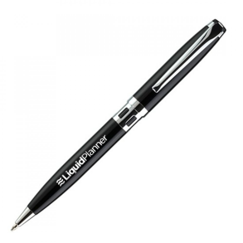 Logo Branded Essex Metal Ballpoint - Black Logo Branded Essex Metal Ballpoint - Black
