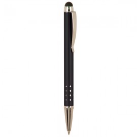 Black Pen w/Silver Trim & Stylus Custom Engraved