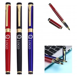 5.59x0.4" Metal Fountain Pen Custom Imprinted