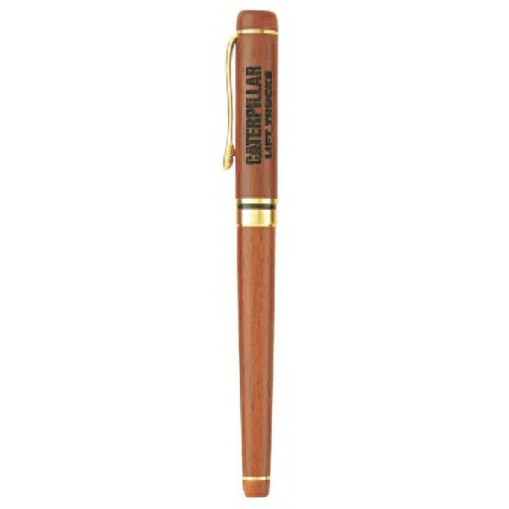 Custom Engraved Woodcraft Genuine Rosewood Rollerball Pen