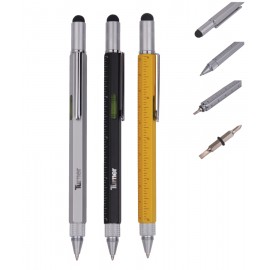 Union Printed - 6 in 1 Stylus Multitool Pen with Ruler Level Logo Branded