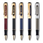 Logo Branded Metal Collection Twist Action Chrome Plated Brass Pen