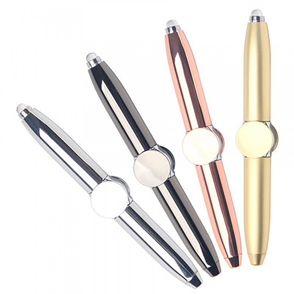 Hand Fidget Metal Pen w/Flashlight Custom Engraved Hand Fidget Metal Pen w/Flashlight Custom Engraved
