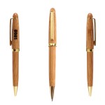 Custom Engraved Concise Twisted Action Bamboo Pen
