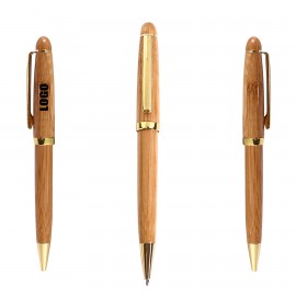 Custom Engraved Concise Twisted Action Bamboo Pen  Custom Engraved Concise Twisted Action Bamboo Pen
