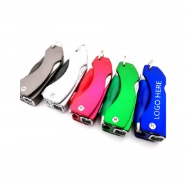 Logo Branded Multi- Function LED Foldable Ballpoint Pen