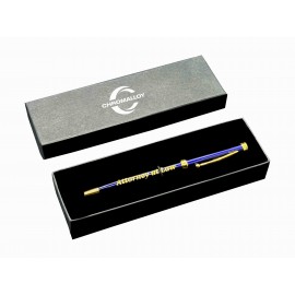 Custom Engraved Single Pen Set Cardboard Box with Zeeman-II Pen