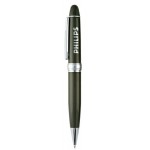 Custom Engraved Centaur Brass Twist Action Ballpoint Pen w/ Center Ring