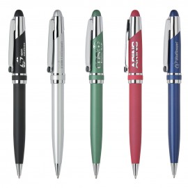 Logo Branded Duke Ballpoint Pen w/Lacquer Coated Finish