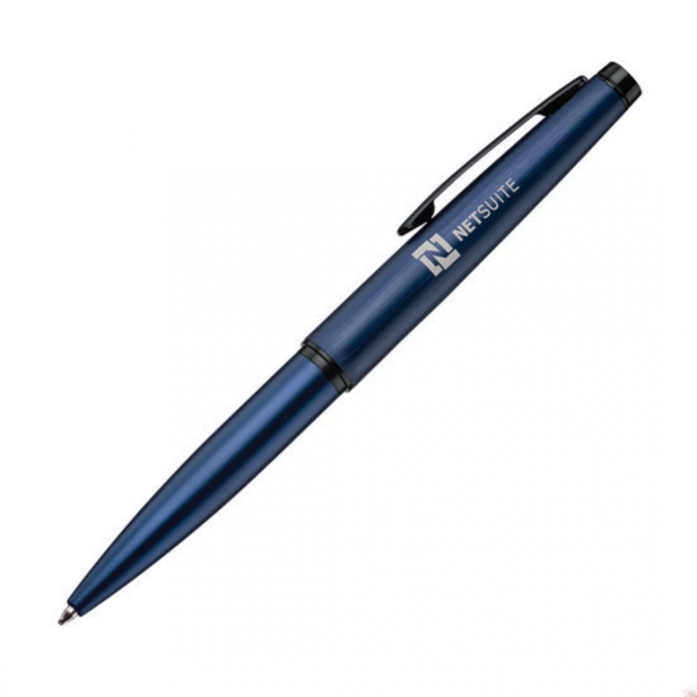 Scorpio Metal Pen/Stylus - Blue Logo Branded Scorpio Metal Pen/Stylus - Blue Logo Branded
