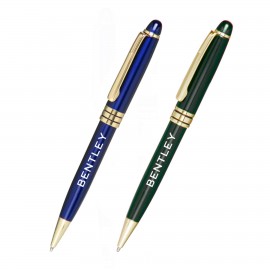 Custom Engraved Executive Twister Gold Trim Pens