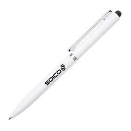 Viva Stylus Metal Pen - White Custom Imprinted